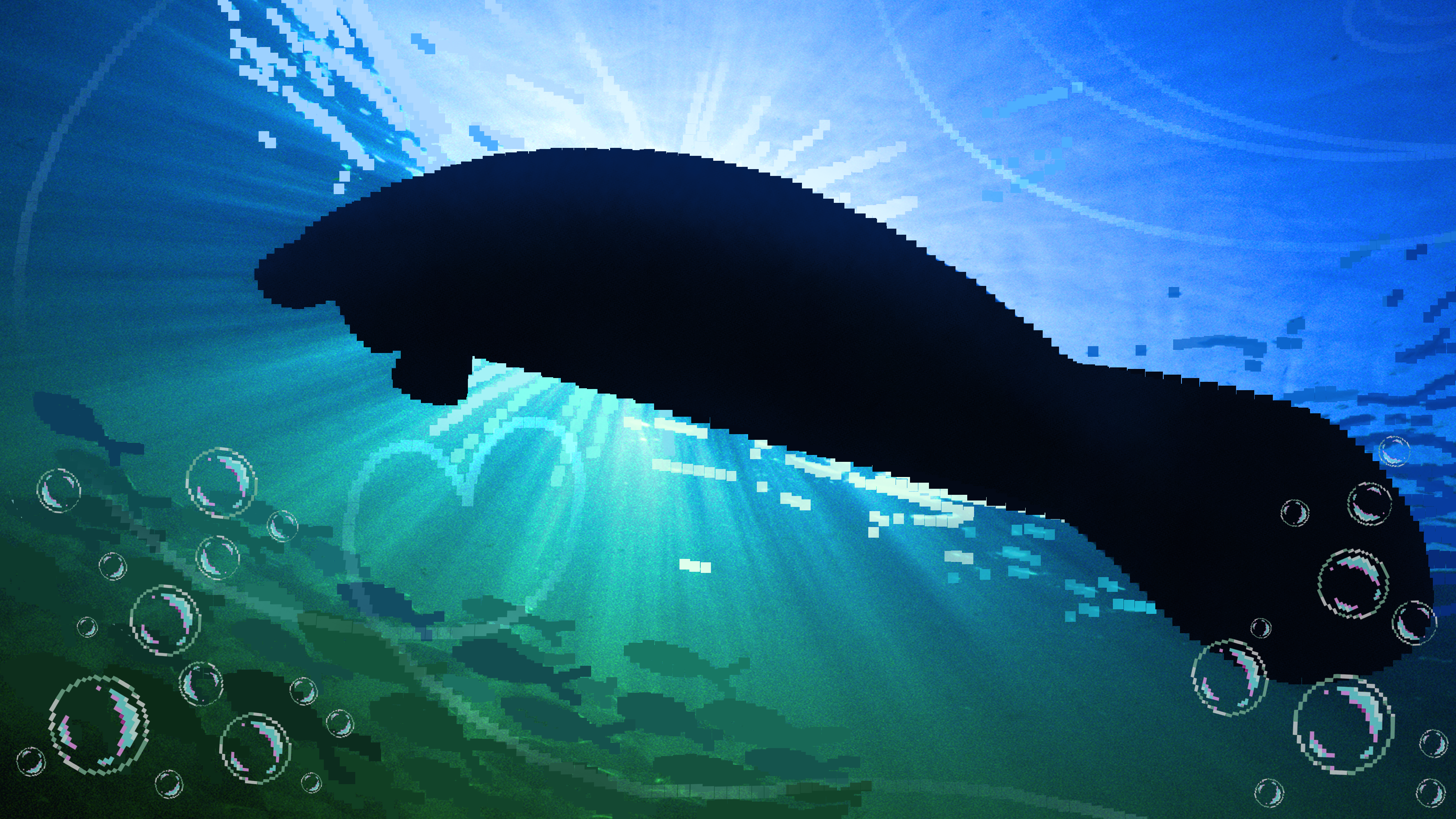 amanateebackground 8bit manatee art for Workshops
